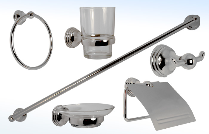 JE02C RUGO - JUEGO DE ACCESORIOS PARA BAÑO