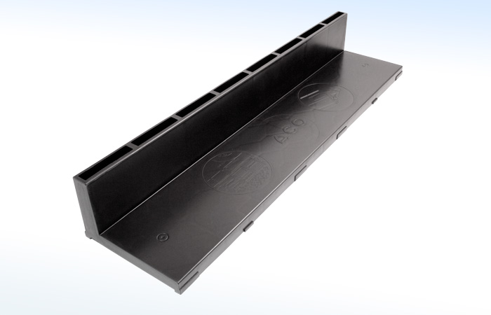 48RHR RUGO - REJILLA HEXADRAIN D/PLAST NEGRO C/REJILLA BRICKSLOT .5 MT