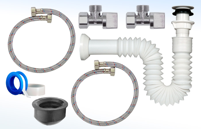 KITL4 RUGO - KIT DE INSTALACIÓN PARA MEZCLADORA DE LAVABO