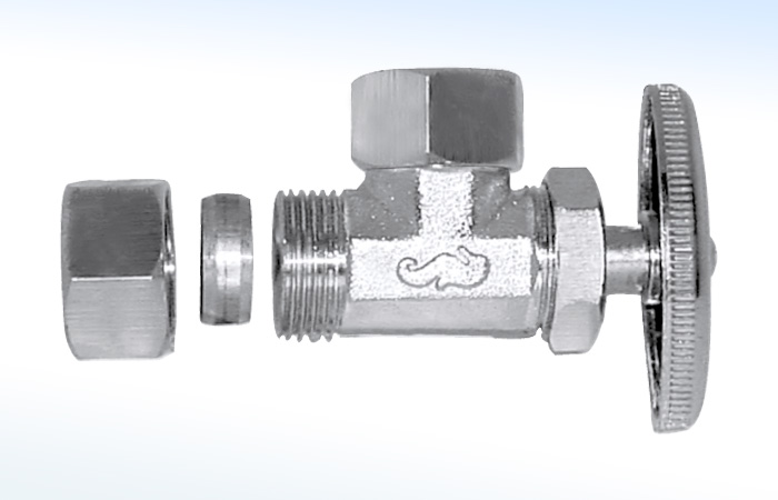 25IC RUGO - LLAVE CONTROL ANGULAR PARA TUBO DE COBRE