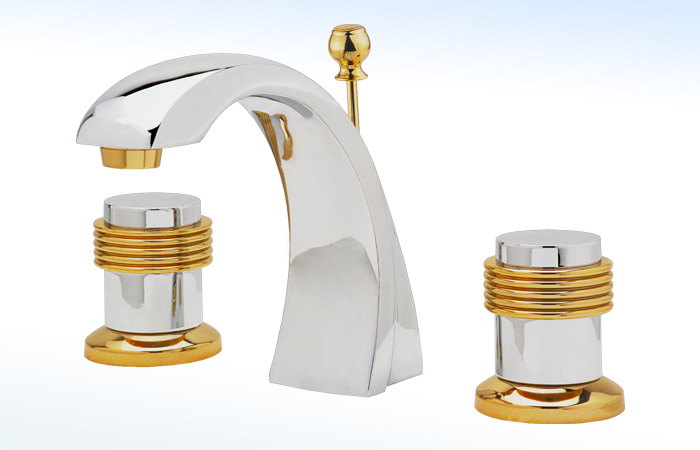 19LA RUGO - MEZCLADORA PARA LAVABO DE 8” A 12” CON DESAGÜE AUTOMÁTICO