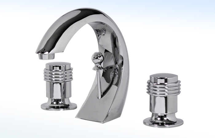 19VHC RUGO - MEZCLADORA PARA LAVABO DE 8” A 12” CON DESAGÜE AUTOMÁTICO