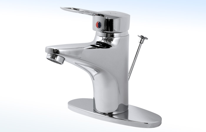 20MC RUGO - MEZCLADORA MONOMANDO PARA LAVABO CON DESAGÜE AUTOMÁTICO