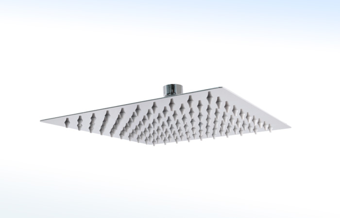 44DCA RUGO - REGADERA ULTRA DELGADA CUADRADA DE 6” X 6“ SIN BRAZO