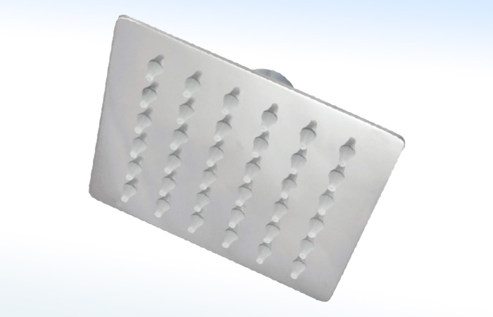 44DCP RUGO - REGADERA DELGADA CUADRADA DE 4” X 4” SIN BRAZO