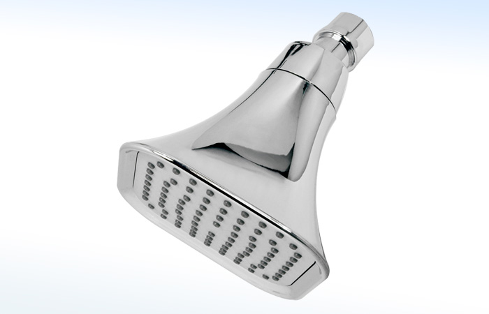 44P RUGO - REGADERA PIRAMIDAL DE 3 3/4” Ø SIN BRAZO