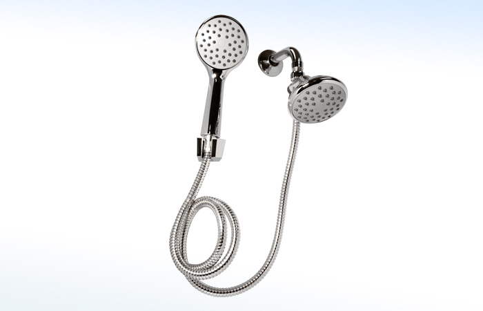 44TRC RUGO - REGADERA TELÉFONO DE 4”Ø CON BRAZO