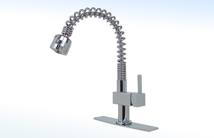 008FM RUGO - MEZCLADORA MONOMANDO PARA FREGADERO CON GRIFO RETRÁCTIL