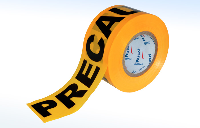 CAP01 RUGO - CINTA DE ADVERTENCIA PRECAUCION 0.04MM X 76MM X 300MT