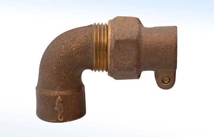 96CTA RUGO - CODO COM/FIERRO-COBRE O POLIET.13MM C/TUERCA ABRAZADERA